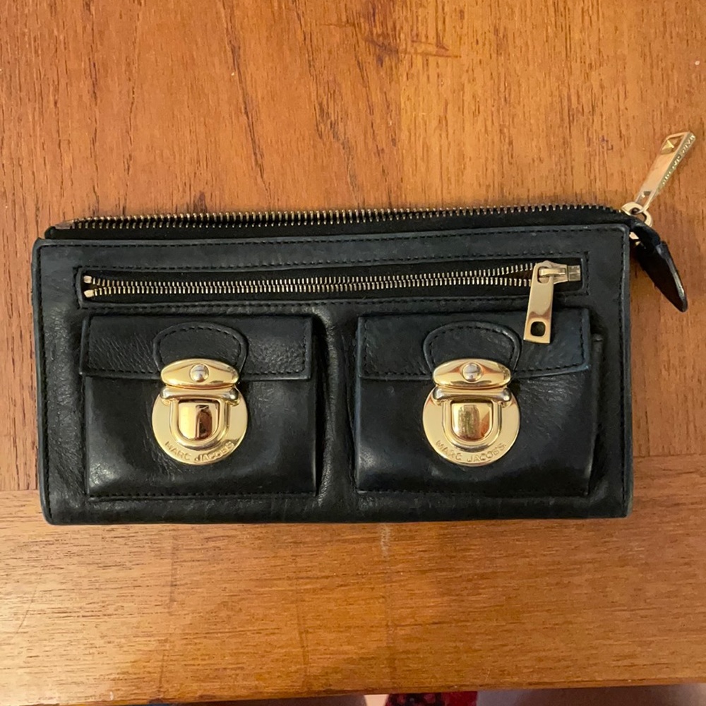 Marc Jacobs leather clutch/oversized wallet